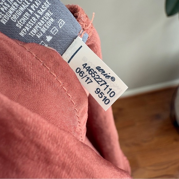 AERIE Dusty Rose Short Sleeve Drop Waist Ruffle Satin Dress Sz S - Picture 8 of 8